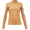 Leather Shirt - 长袖衫/女式衬衫 - 