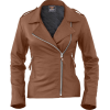 Leather Skin Women Brown Brando Syntheti - Jacket - coats - $189.99 