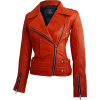 Leather Skin Women Orange Brando Genuine - Jacket - coats - 