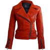 Leather Skin Women Orange Brando Genuine - Jacket - coats - $189.99 