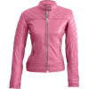 Leather Skin Women Pink Quilted Genuine - Jacket - coats - $189.99 