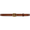 Leather belt with Double G buckle - Ремни - 