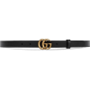 Leather belt with Double G buckle - Cintos - 