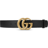 Leather belt with Double G buckle - ベルト - $450.00  ~ ¥50,647