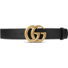 Leather belt with double G buckle - Gürtel - 