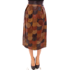 Leather patchwork skirt - 裙子 - $950.00  ~ ¥6,365.32