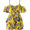 Leaves Print Cami Romper - Overall - $18.99  ~ 16.31€