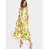 Lemon Print Belted Dress  - Passarela - 