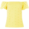 Lemon Broiderie Bardot Top - Shirts - $39.00 