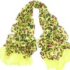 Leopard Long Cotton Scarves Winter Light Weight Scarf for Gilrs Neo Yellow - Scarf - $18.00 