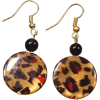 Leopard Print Earrings - Aretes - 