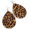Leopard Print Earrings - Uhani - 