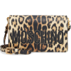 Leopard Print Logo Shoulder Bag MOSCHINO - Torebki - 