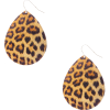 Leopard Print Teardrop Drop Earrings - 耳环 - 