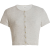Leset Lauren Cropped Jersey Cardigan - Bolero - 