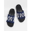 Letter Pattern Denim Sandals With Jewelry - Sandalen - $32.00  ~ 27.48€