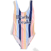 Letter Print Striped Swimsuit - Купальные костюмы - $23.00  ~ 19.75€