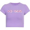 Letter print cropped umbilical T-shirt - Koszule - krótkie - $19.99  ~ 17.17€