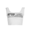 Letter printed elastic pit sling - Shirts - $17.99  ~ £13.67