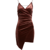 Lexi Velvet Faux Wrap Dress TIGER MIST - sukienki - 