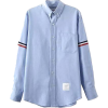 Light Blue Button Classic Coll - 长袖衫/女式衬衫 - 