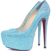 Light Blue Crystal - 厚底鞋 - 