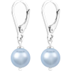 Light Blue Pearl Earrings - イヤリング - 