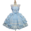 Light Blue and White Short Lolita Dress - Haljine - 