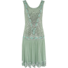 Light Green Flapper Dress - Vestidos - 