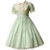 Light Green White Lolita Simple Dress - Dresses - 