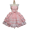 Light Pink and White Short Lolita Dress - Dresses - 