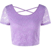 Lilac Blouse - 半袖衫/女式衬衫 - 
