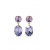 Lilac Diamond Earrings - Uhani - 