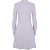Lilac Ribbed Dress - sukienki - 