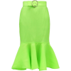 Lime Green Ruffle Hem Skirt - その他 - 