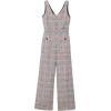 Linen-blend check jumpsuit - Overall - $99.00 