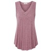 Lingfon Women's Sleeveless V Neck Casual Shirt Flowy Tank Top - Koszule - krótkie - $39.99  ~ 34.35€