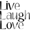 Live Love Laugh - 插图用文字 - 