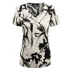 Lock and Love LL Womens Print Deep V Neck Short Sleeve Print T Shirt - Made in USA - Camicie (corte) - $22.14  ~ 19.02€