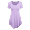 Lock and Love LL Womens Short Sleeve Trapeze Tunic Shirt - Made in USA - Camisa - curtas - $21.36  ~ 18.35€