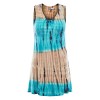 Lock and Love LL Womens Sleeveless Solid/Tie-Dye Tunic Tank Top - Made in USA - Рубашки - короткие - $22.79  ~ 19.57€