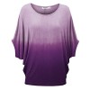 Lock and Love LL Womens Solid/Ombre Scoop Neck Half Sleeve Batwing Dolman Top - Made In USA - Shirts - $22.79 