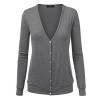 Lock and Love LL Womens V Neck Long Sleeve Button Down Classic Cardigan - Veste - $28.50  ~ 24.48€