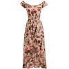 Lock and Love WRJ1602 Womens Floral Printed Off Shoulder Romper/Jumpsuit Dress - Брюки - длинные - $34.21  ~ 29.38€
