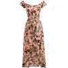 Lock and Love WRJ1602 Womens Floral Printed Off Shoulder Romper/Jumpsuit Dress - Pantaloni - $34.21  ~ 29.38€