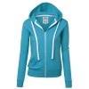 Lock and Love Women's Active Casual Zip-up Hoodie Jacket Long Sleeve Comfortable Lightweight Sweatshirt - Shirts - $24.95 