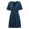 Lock and Love Women's Airy Short Sleeve Kimono Style Deep V Neck Dress Top S-3XL Plus Size-Made in U.S.A. - Haljine - $17.95  ~ 114,03kn