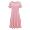 Lock and Love Women's Short Sleeve/Sleeveless Pocket Casual Swing T-Shirts Dress Plus Size - Dresses - $17.95  ~ £13.64