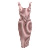 Lock and Love Womens Sleeveless Striped Midi Dress - Dresses - $39.93 