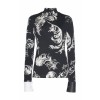 Loewe Leather-Trimmed Printed Jersey Tur - Shirts - lang - 